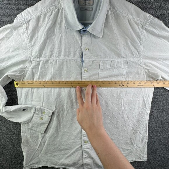 Tommy Bahama Long Sleeve Button Up Shirt Adult Ice Blue Modern Fit Large Cotton - Picture 5 of 12